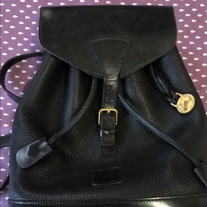 Dooney & Bourke Vintage Black Leather Backpack